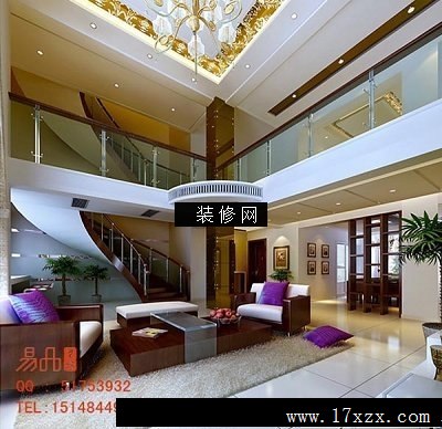 家装效果图-客厅装修设计 复式楼128