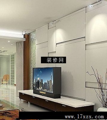 流行客厅效果图电视墙